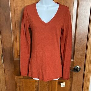 Mudd Y2K Retro Long Sleeve Rust Orange Heather Shirt Juniors Size  Medium